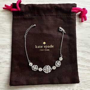 Kate Spade Crystal Rose Silver Tone Bracelet